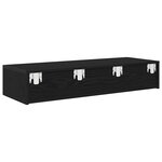 vidaXL Étagère murale avec tiroirs noir 100x36x19 cm bois d'ingénierie