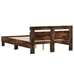 vidaXL Cadre de lit sans matelas chêne fumé 120x190 cm