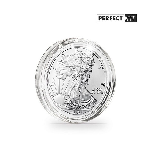 Capsules rondes ULTRA PERFECT FIT pour pièces de 1 oz argent 40 6mm. Paquet - 10 capsules