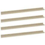 vidaXL Étagères murales 4 Pièces chêne sonoma 100x9x3 cm