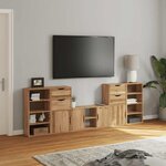 vidaXL Meubles TV 5 Pièces avec rangement ODDA bois de pin massif