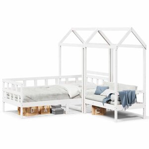 vidaXL Ensemble de lit de jour avec toit 80x200 cm bois de pin massif
