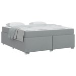 vidaXL Cadre de lit avec matelas Gris clair 180 x 200 cm tissu
