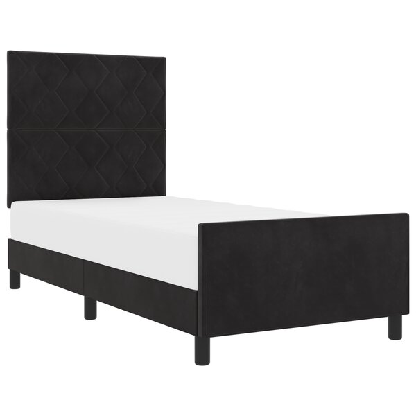 vidaXL Cadre de Lit Noir 90x190 cm Velours