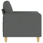 vidaXL Fauteuil Gris foncé 60 cm Tissu