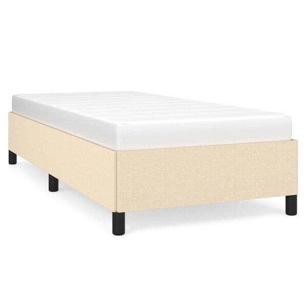 vidaXL Cadre de lit Crème 100 x 200 cm Tissu