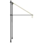vidaXL Auvent rétractable crème 100x150 m tissu et acier