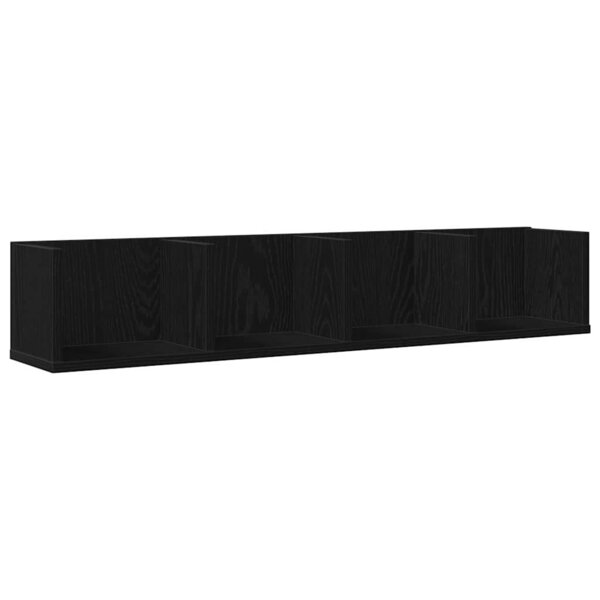 vidaXL Étagère Murale Chêne noir 100 x 18 x 18 cm Bois d'ingénierie