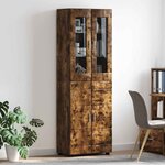 vidaXL Haut Armoire avec étagère FLORIN Chêne fumé 60 x 35 x 182 cm