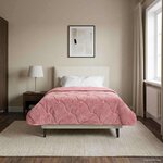 vidaXL Duvet d'hiver Rose 155 x 220 cm Microfibre et polaire Teddy