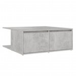 vidaXL Table basse gris béton 80x80x31 cm bois d'ingénierie