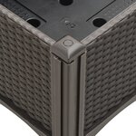 vidaXL Jardinière avec pieds marron 160x40x42 cm PP