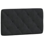 vidaXL Lit avec matelas noir 90x200 cm velours