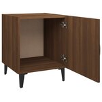 vidaXL Tables de chevet 2 Pièces Chêne marron Bois d'ingénierie