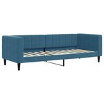 vidaXL Lit de jour avec gigogne et tiroirs sans matelas bleu 80x200 cm