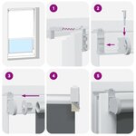 vidaXL Store enrouleur occultant blanc cassé largeur du tissu 126 6 cm