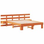 vidaXL Cadre de lit Marron 150 x 200 cm Pin massif et pin massif