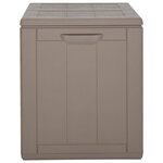 vidaXL Boîte de rangement de jardin 180 L Marron PP Rotin