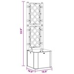 vidaXL Lit surélevé de jardin et treillis et système d'arrosage Gris