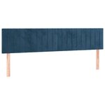 vidaXL Sommier à lattes de lit et matelas Bleu foncé 180x200cm Velours