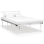 vidaXL Cadre de lit sans matelas blanc métal 120x200 cm