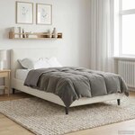 vidaXL Duvet d'été simple Matelassé Gris clair 140 x 220 cm Microfibre