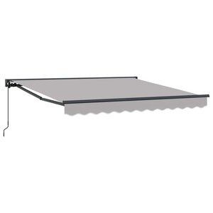vidaXL Cadre d'auvent Gris clair 350 x 250 cm