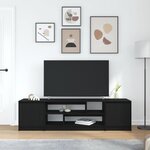 vidaXL Meuble TV chêne noir 188 5x41x50 cm bois d'ingénierie