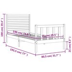 vidaXL Cadre de lit sans matelas bois de pin massif