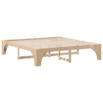 vidaXL Cadre de lit surélevé Marron 200 x 200 cm Bois massif en pin