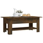 vidaXL Table basse chêne fumé 102x55x42 cm bois d'ingénierie