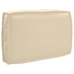 vidaXL Set de coussins de palette 3 Pièces Beige 120 x 80 x 12 cm