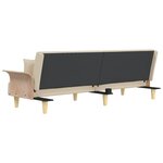 vidaXL Canapé-lit avec accoudoirs crème tissu