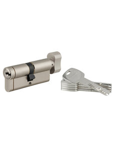 THIRARD - Cylindre à bouton Transit 1  40Bx40mm  nickelé  5 clés - THIRARD
