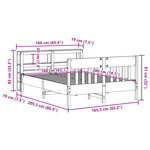 vidaXL Cadre de lit sans matelas 160x200 cm bois massif de pin
