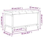 vidaXL Banc de rangement chêne fumé 82x42x45 cm Bois d'ingénierie