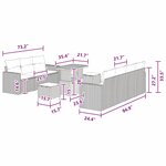 vidaXL Ensemble de canapé de jardin 10 Pièces Noir polyrotin