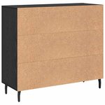 vidaXL Buffet Noir 90 x 34 x 80 cm Bois d'ingénierie