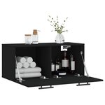 vidaXL Armoire murale noir 80x36 5x35 cm bois d'ingénierie