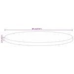 vidaXL Dessus de table Ø 60x2 5 cm rond bois massif de manguier brut