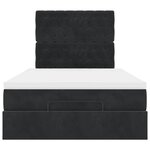 vidaXL Cadre de lit ottoman avec matelas noir 120x190 cm velours