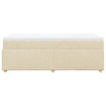 vidaXL Sommier à lattes de lit avec matelas Crème 90x200 cm Tissu