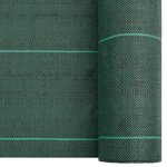 vidaXL Membrane anti-mauvaises herbes vert 1 5x50 m PP