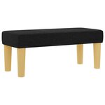 vidaXL Lit à ressorts avec matelas et banc noir 80x200 cm en tissu