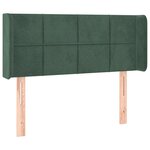 vidaXL Tête de lit avec oreilles Vert foncé 93x16x78/88 cm Velours