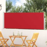 vidaXL Auvent latéral rétractable de patio 100x300 cm Rouge