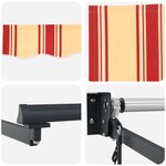 vidaXL Auvent rétractable électrique Multicolore 5 x 3 m
