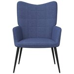 vidaXL Chaise de relaxation Bleu Tissu