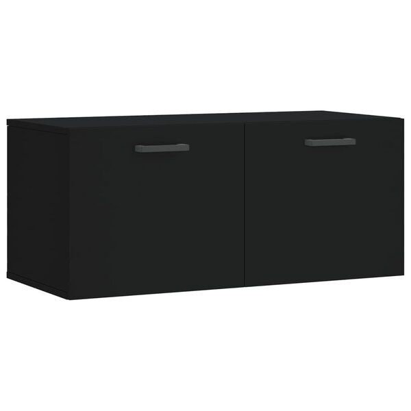vidaXL Armoire murale noir 80x36 5x35 cm bois d'ingénierie