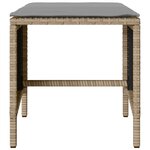 vidaXL Salon de jardin avec coussins 4 Pièces beige résine tressée